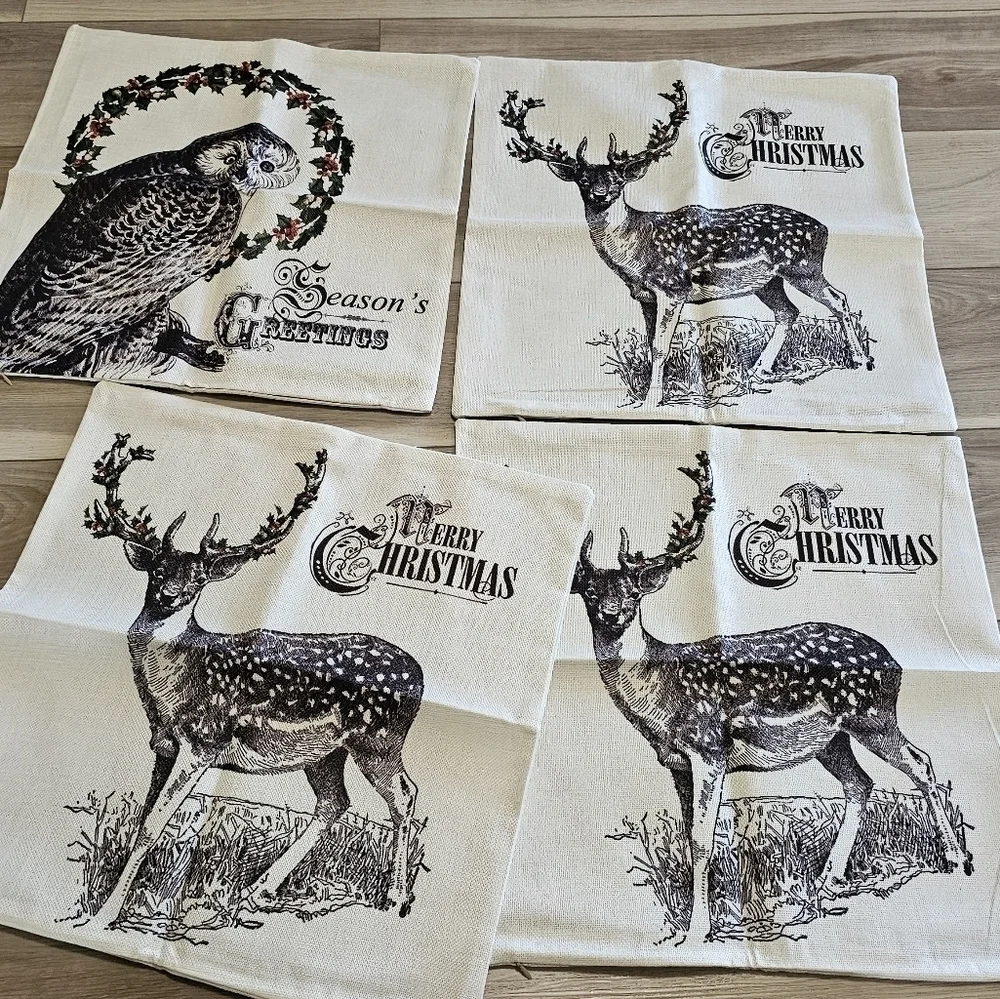 * Christmas Wreath Throw Pillow Covers